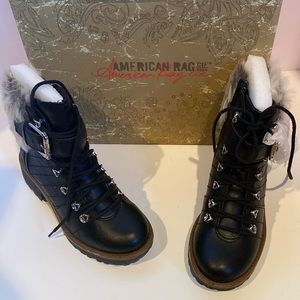 American Rag JoJo Boots Black Sz 5M Cold weather lace up boots.